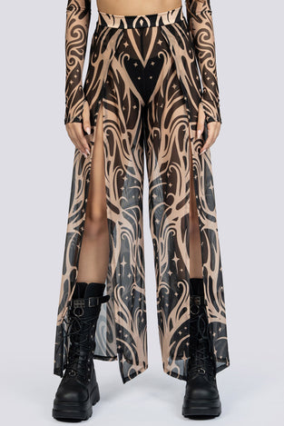 Luna High Slit Pants Festival Wear