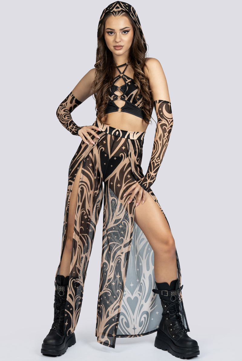 Luna High Slit Pants Festival Outfit