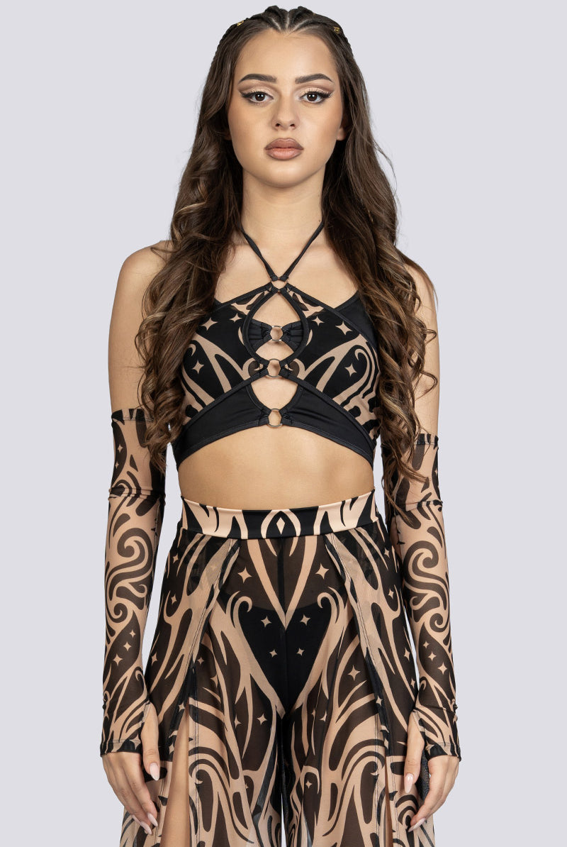Luna O Ring Cut Out Top Festival Wear