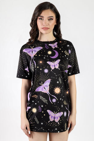 Lunar Moth Oversized Tee Front View