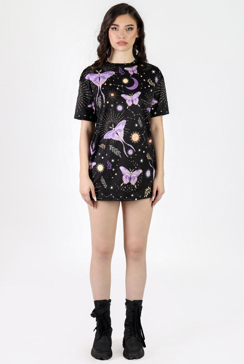 Lunar Moth Oversized Tee Full View