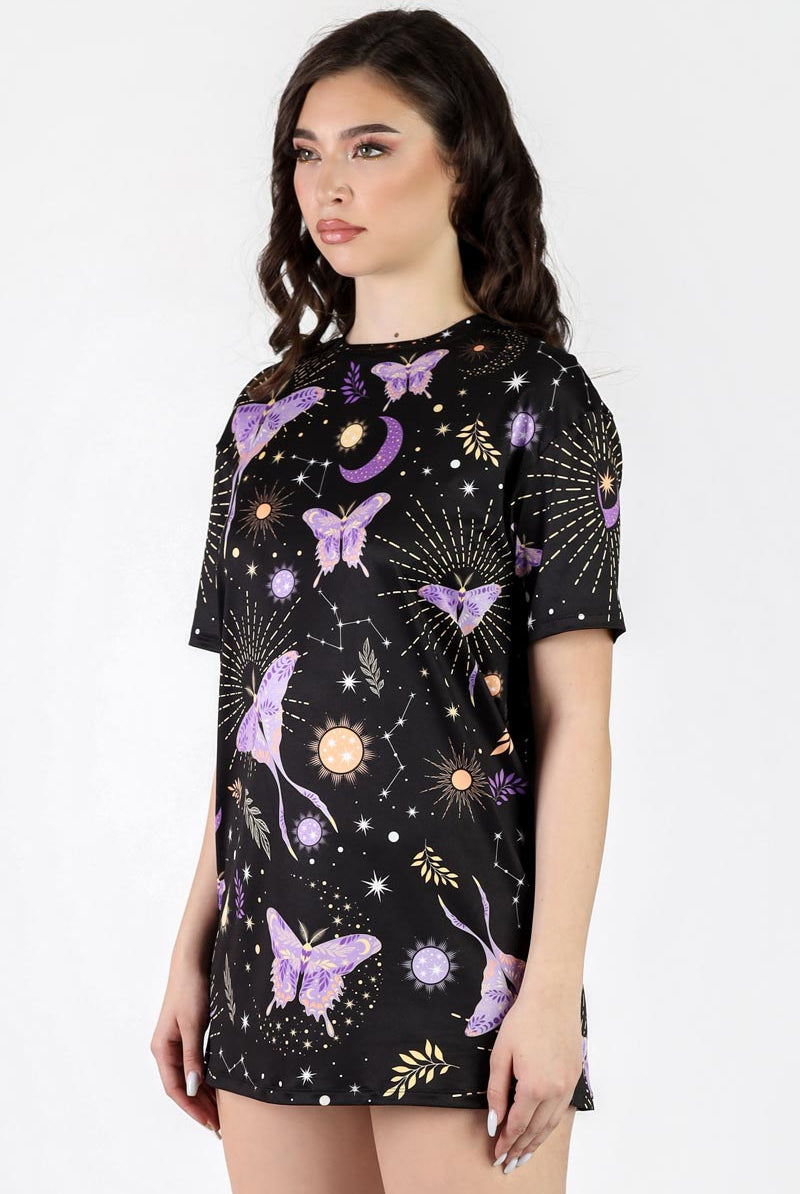 Lunar Moth Oversized Tee Side View