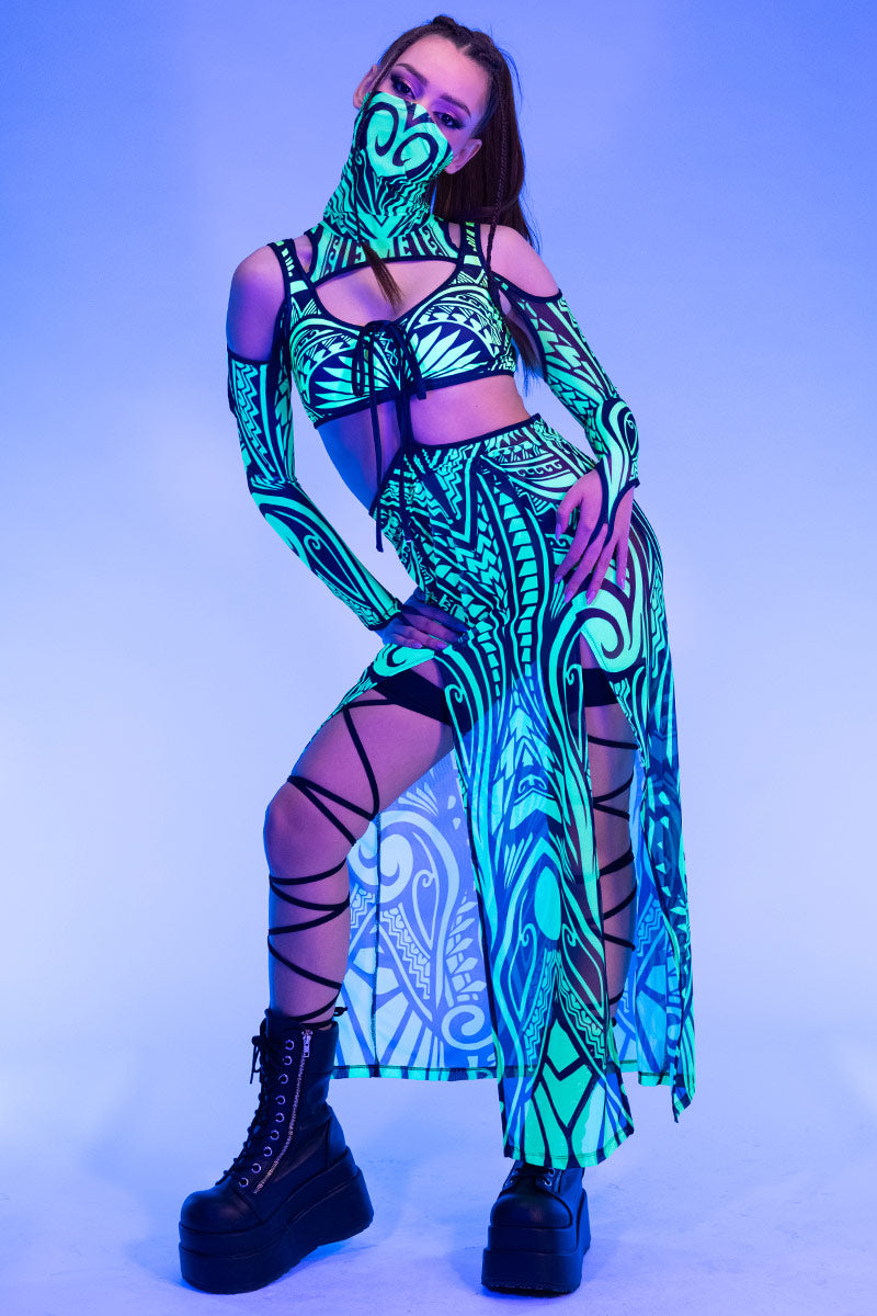 Maori Relic Slit Maxi Dress | DevilWalking Maori Relic Slit Maxi Dress | DevilWalking