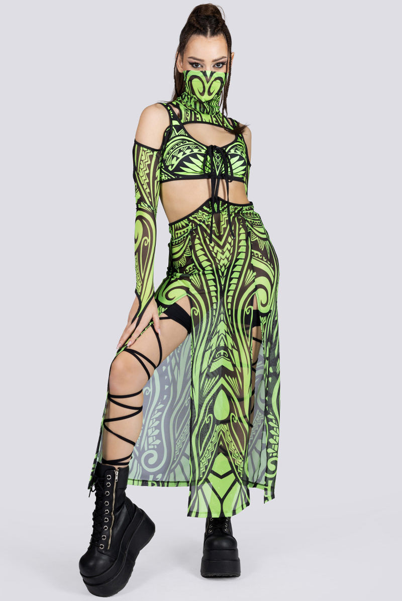 Rave Outfit Maori Relic Maxi Dress