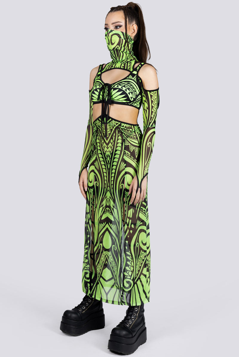 Maori Relic Slit Maxi Dress | DevilWalking Maori Relic Slit Maxi Dress | DevilWalking