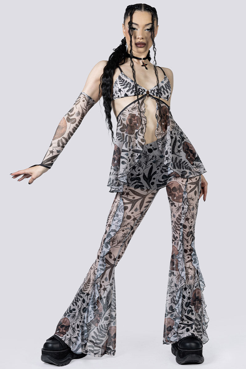 Memento Bloom Ruffle Pants Set Full Body Goth Clothing