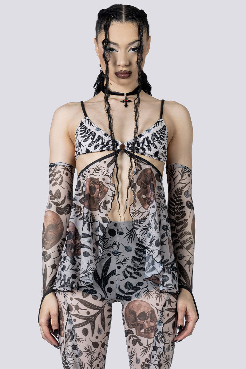 Memento Bloom Ruffle Pants Setclose Up Gothic Outfits