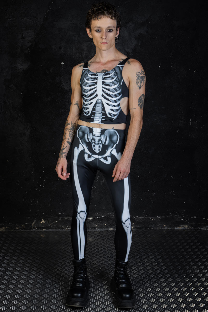 Rattling Bones Men Leggings Set for Halloween & Rave | Devil Walking