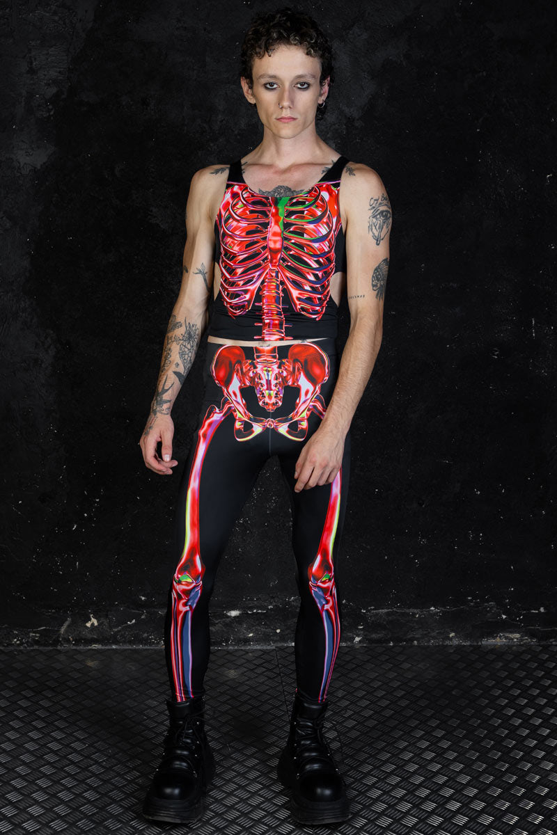Skeleton Halloween Costume Leggings - Skeleton Tights for Women