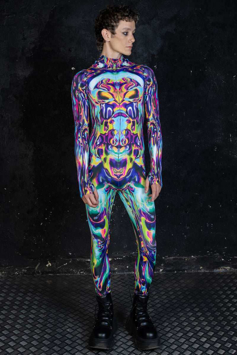 Bodysuit Men, Trippy Costume Men, Trippy Male Bodysuit, Male