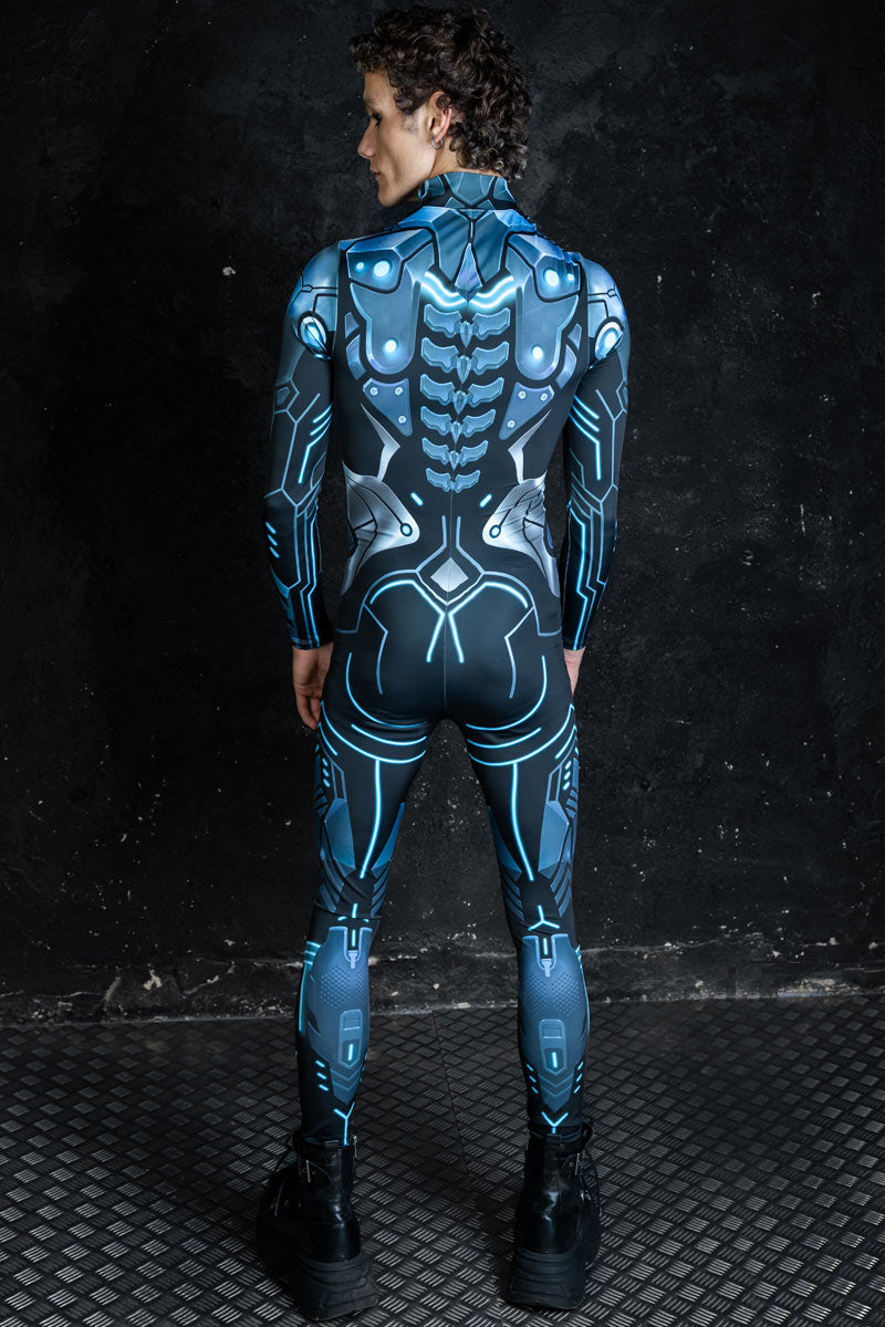 Men's Wanna Cyber Costume Back View
