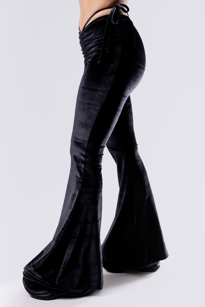 midnight-crush-hip-strap-flare-pants-black-velvet-close-side-view