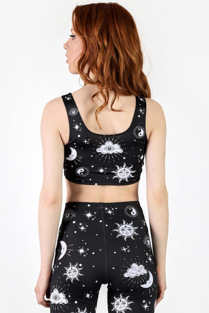 Midnight Sky Lace Bra Top Back View