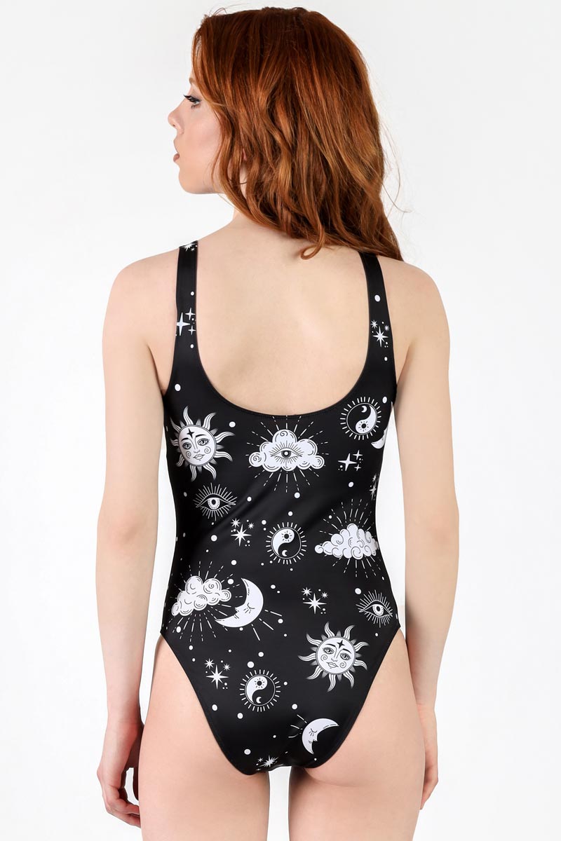 Midnight Sky One Piece Swimsuit Back View