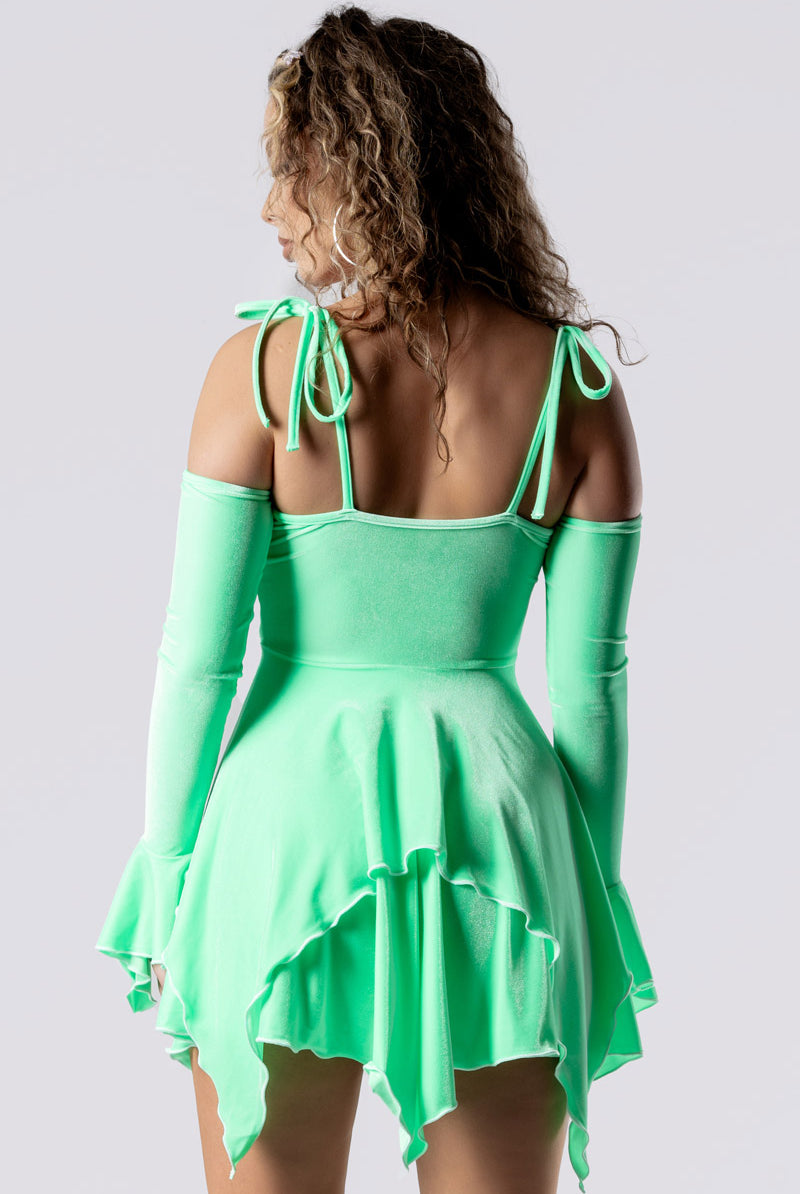 Minty Fresh Green Velvet Fairy Dress Minty Fresh Green Velvet Fairy Dress