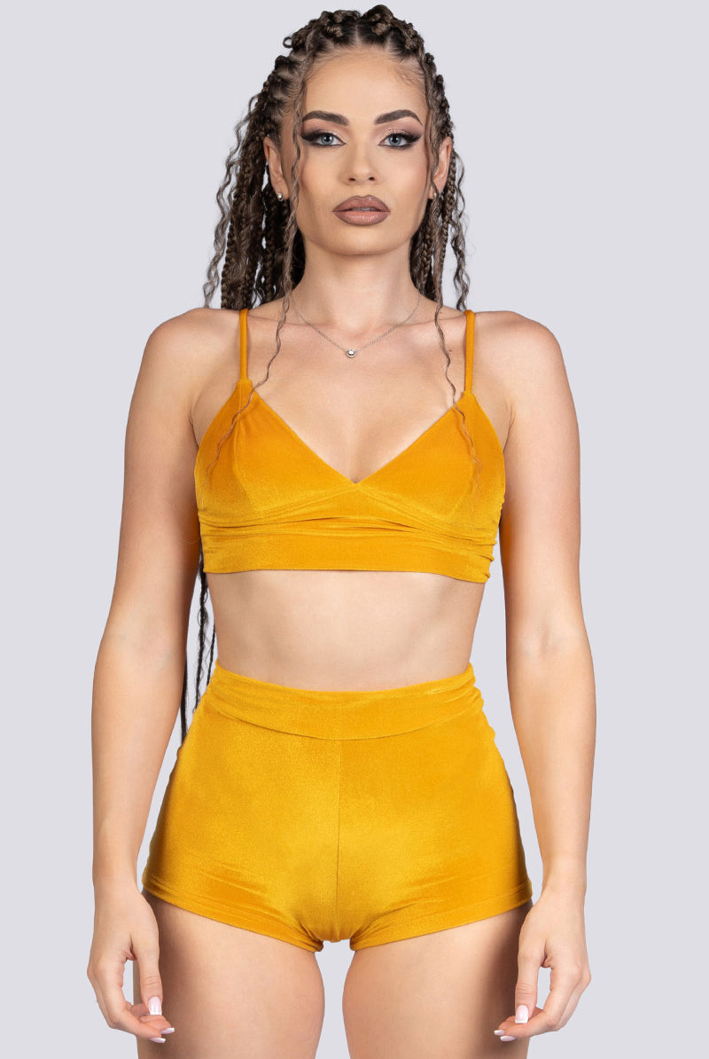 Mirra Velvet Bralette Top - Stripper Outfit