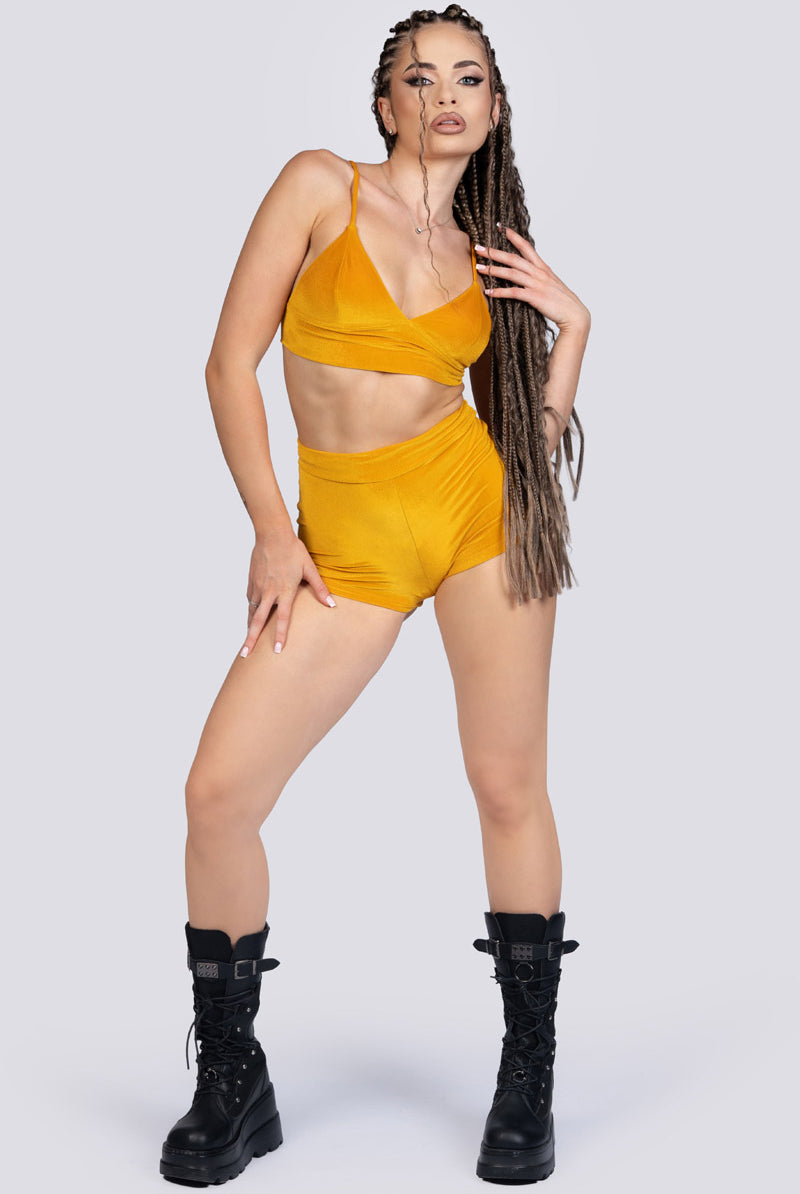 Mirra Velvet High Rise Booty Shorts Exotic Dancewear
