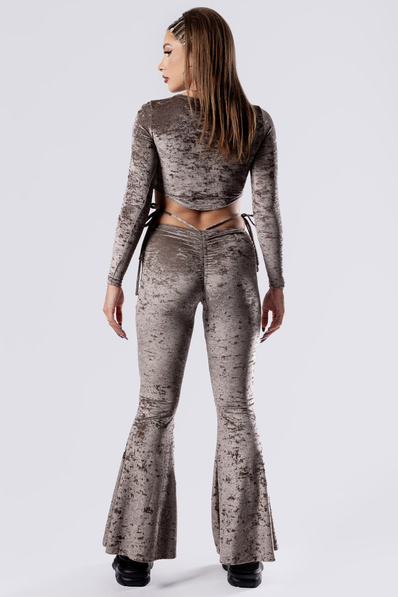 mocha-latte-hip-strap-flare-pants-set-beige-velvet-back-view_39677564-e6a7-4316-9303-5af860362ea7