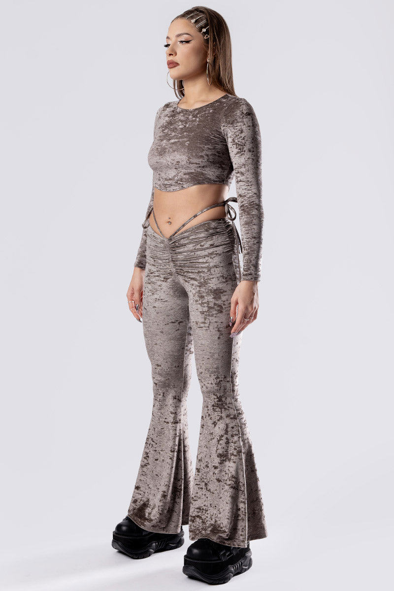 mocha-latte-hip-strap-flare-pants-set-beige-velvet-side-view_4f57ebfb-dab3-4fcb-ad71-9d38281edaa2