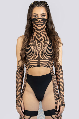 Mojave Duster Mesh Crop Top Festival Wear