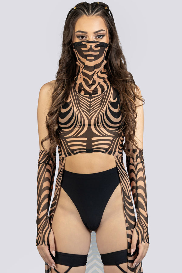 Mojave Duster Mesh Crop Top Festival Wear