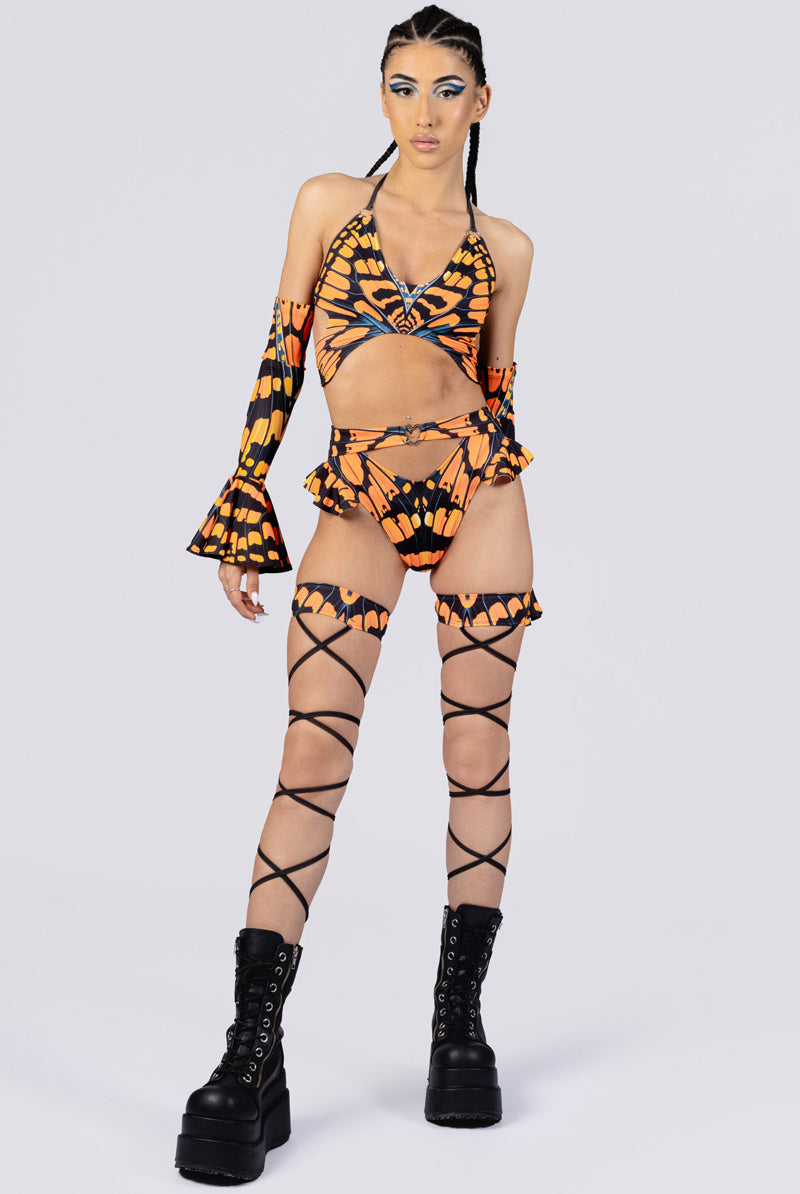 monarch-butterfly-cut-out-ruffle-shorts-front-view