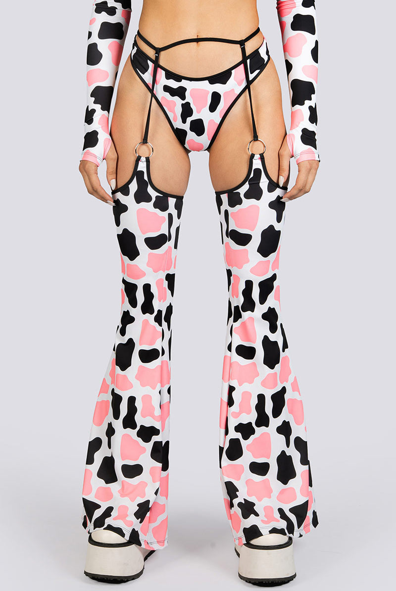 Moo Baby O-Ring Chap Pants Rave Halloween Outfit