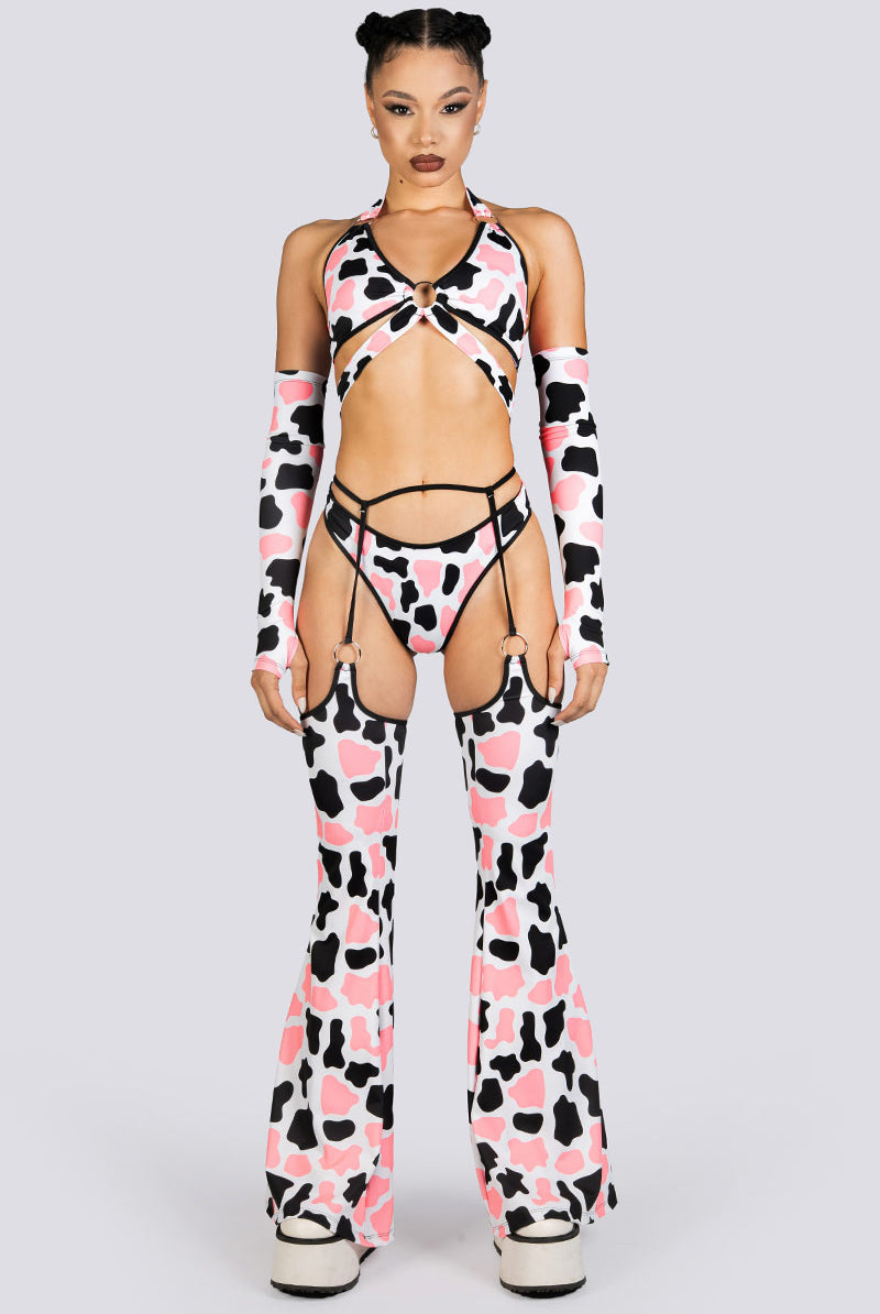 Moo Baby O-Ring Chap Pants Sexy Rave Halloween Costume