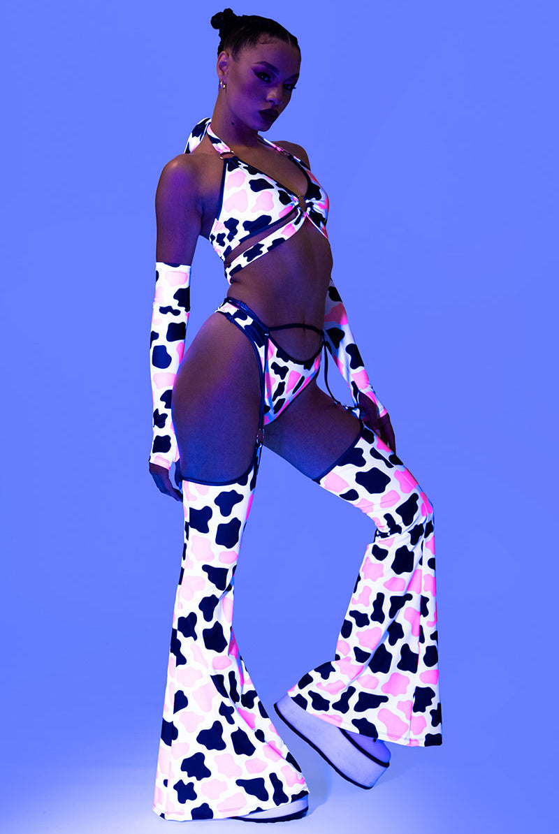 Moo Baby Thong Bikini Rave Halloween Style