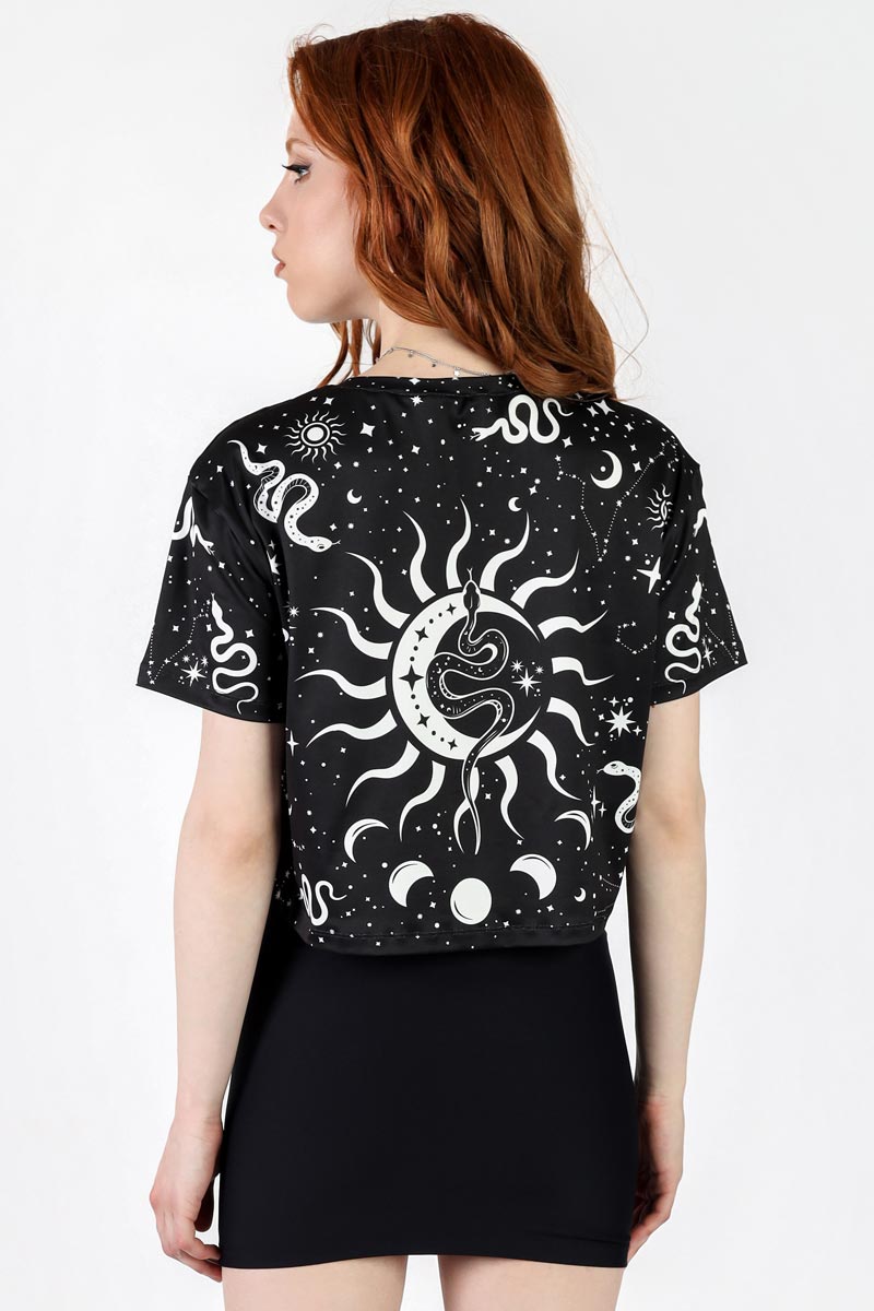 Moon Whispers Cropped Tee Back View