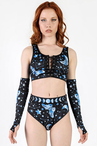 Rave Outfit Moonlight Mystique Booty Shorts Set Close View