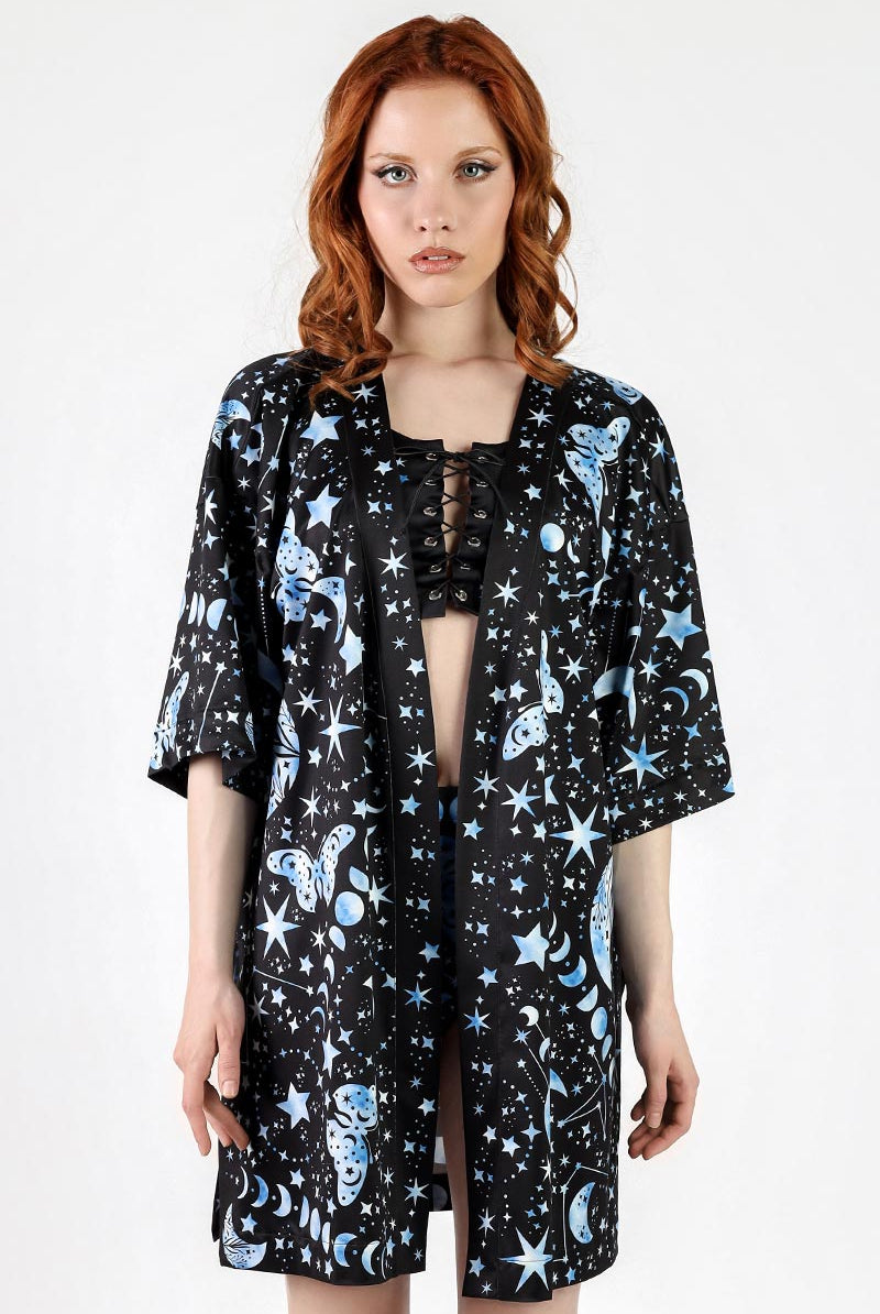 Moonlight Mystique Kimono Close View