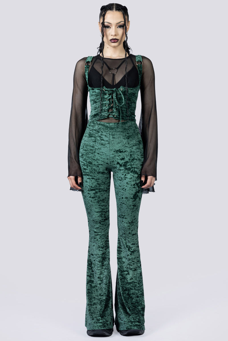 Moss Babe Underbust Corset Front Gothic Clothing