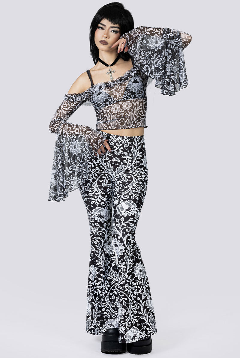 Mourning Spell Flare Pants Gothic Clothes