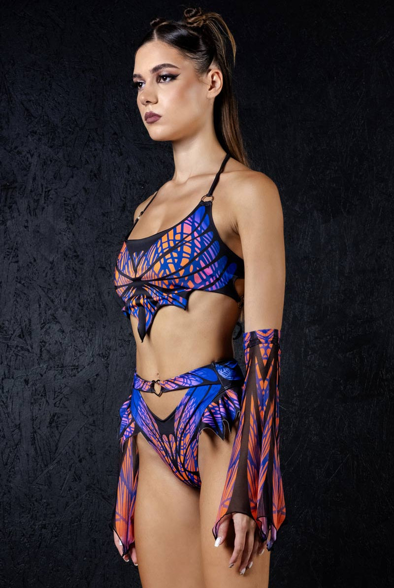 mystic-web-cut-out-ruffle-shorts-set-side-view