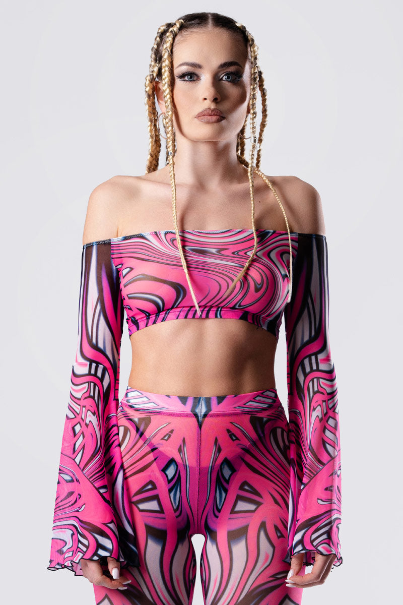 neon pink rave top