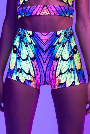 Neon Nymph High Waisted Shorts