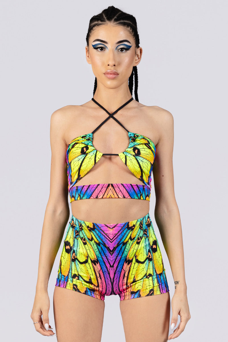 neon-nymph-high-waisted-shorts-close-view
