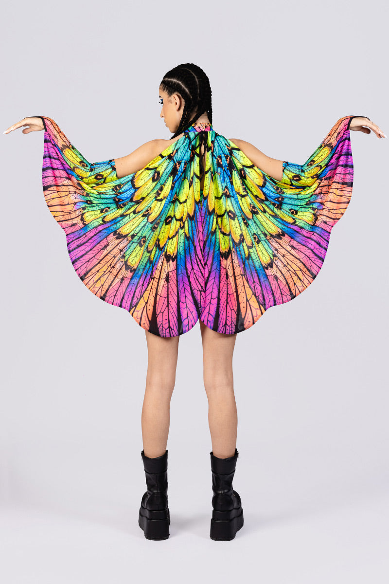 neon-nymph-high-waisted-shorts-set-back-view