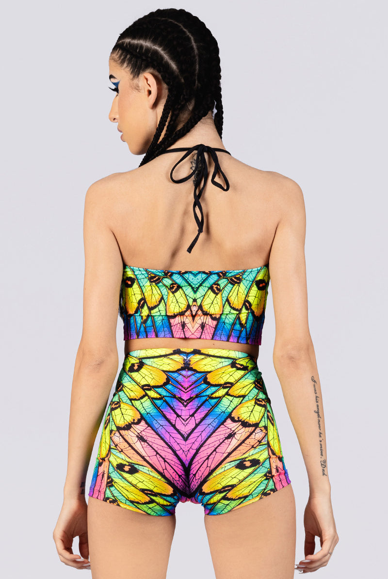 neon-nymph-high-waisted-shorts-set-close-back-view