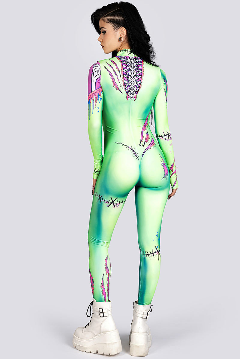 Neon Zombie Costume Halloween Style