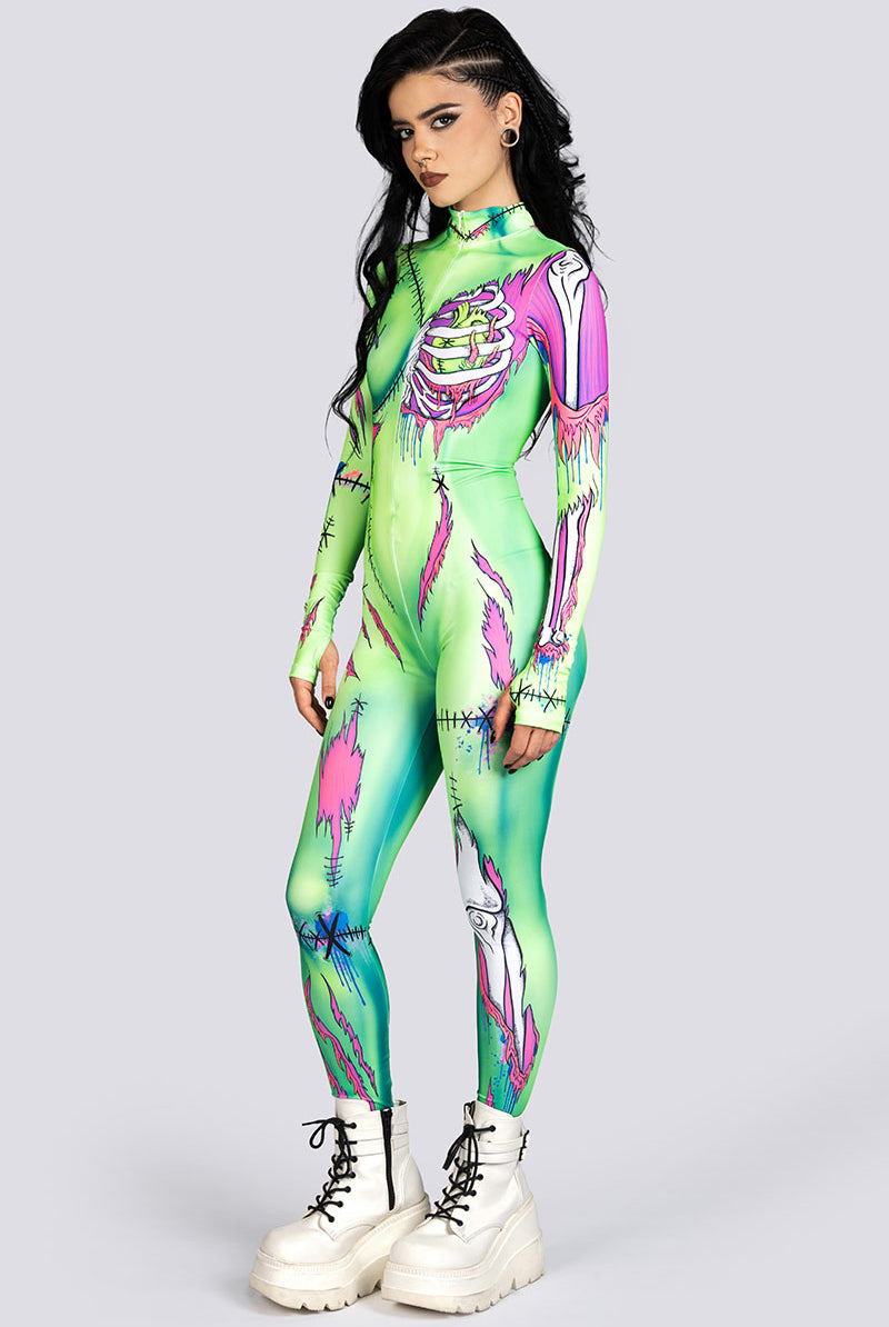 Neon Zombie Costume Sexy Halloween Costume