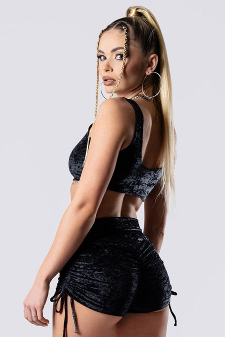 obsidian-muse-tie-side-shorts-set-black-velvet-back-side-view