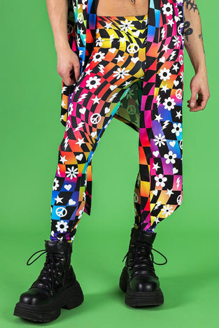 Peaceful Love Men's Leggings Close View