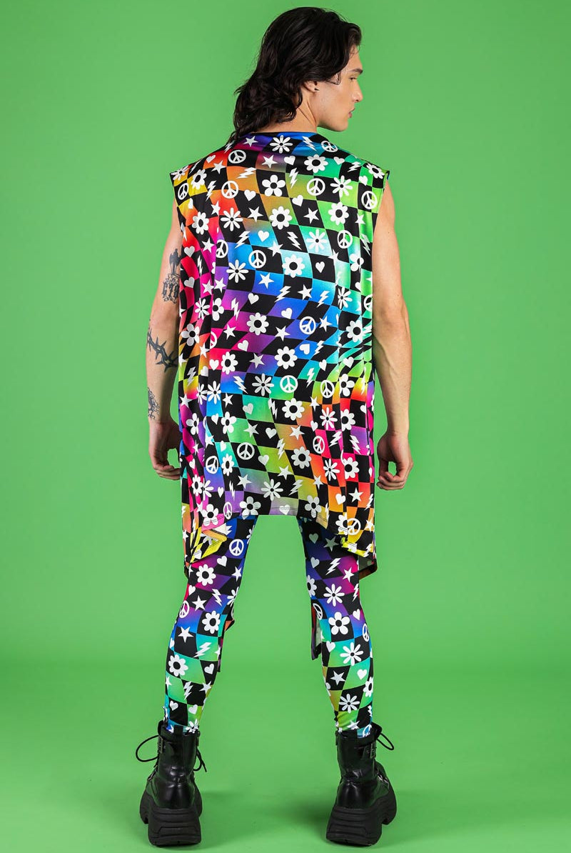 Peaceful Love Men's Kimono Back View