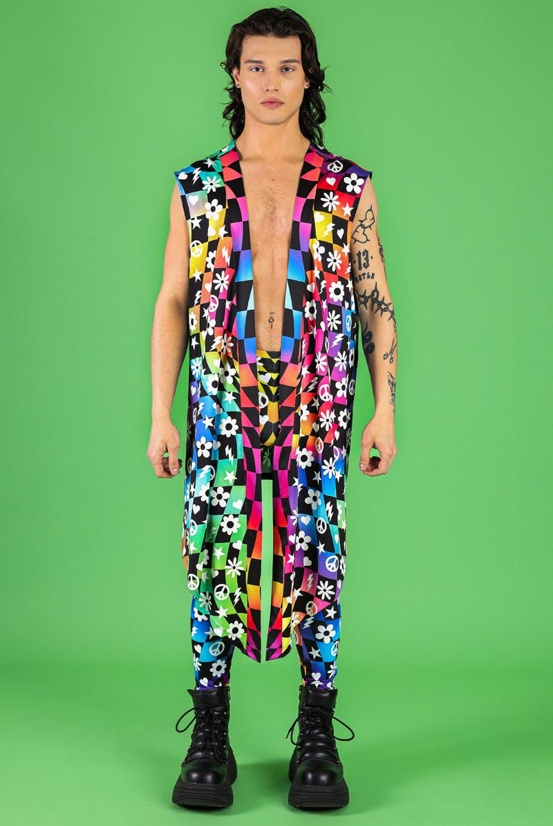 Peaceful Love Men's Kimono Front View