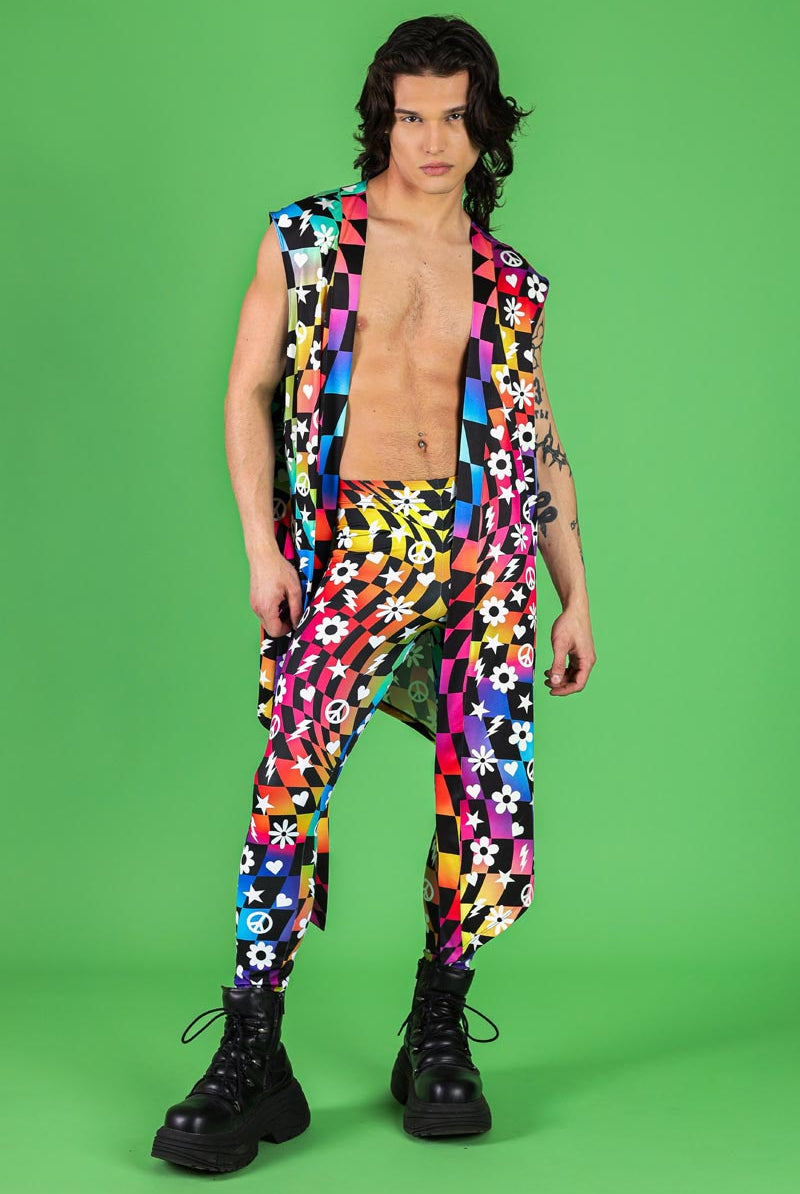 Peaceful Love Men's Kimono Full View