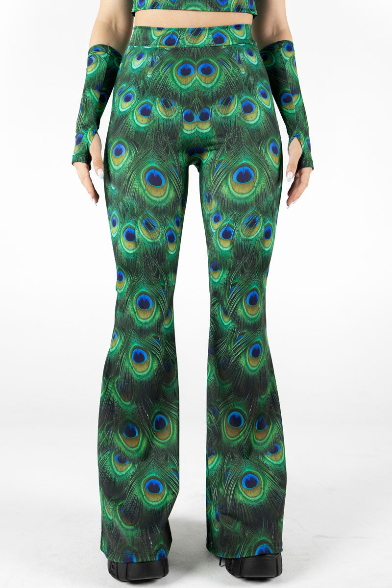 Peacock Bell Bottoms Close View