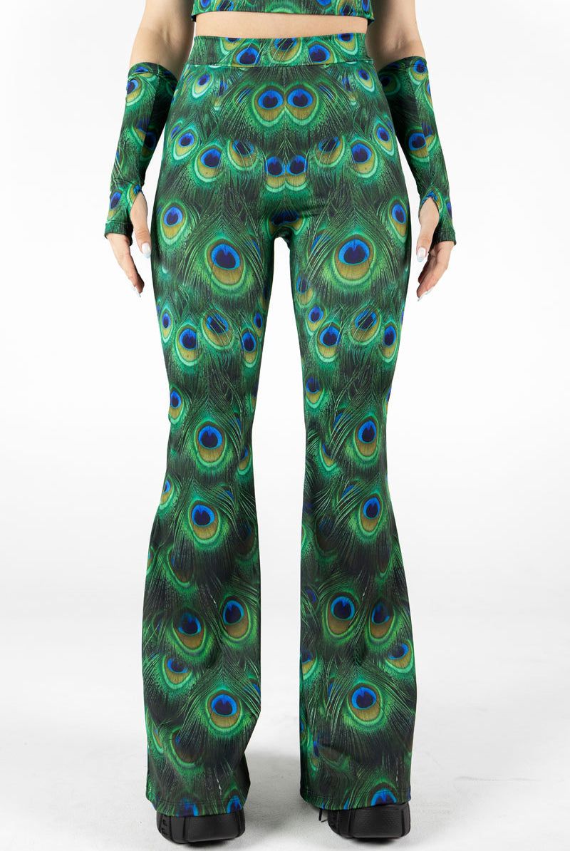 Peacock Bell Bottoms Set Close View