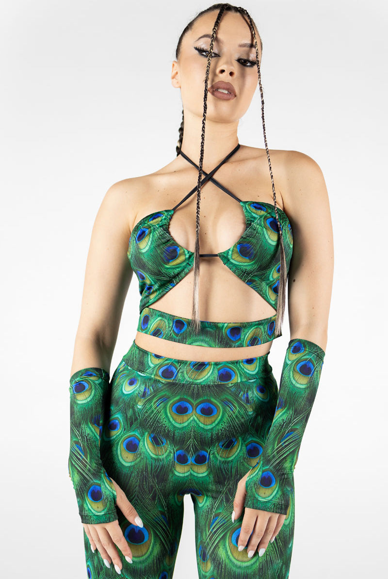 Peacock Bell Bottoms Set Side View